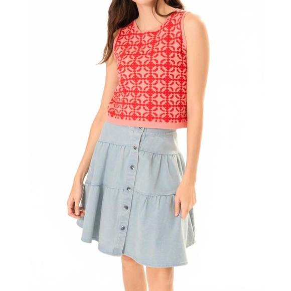 NEW AREA STARS intarsia knit sleeveless top in multi - Picture 1 of 3